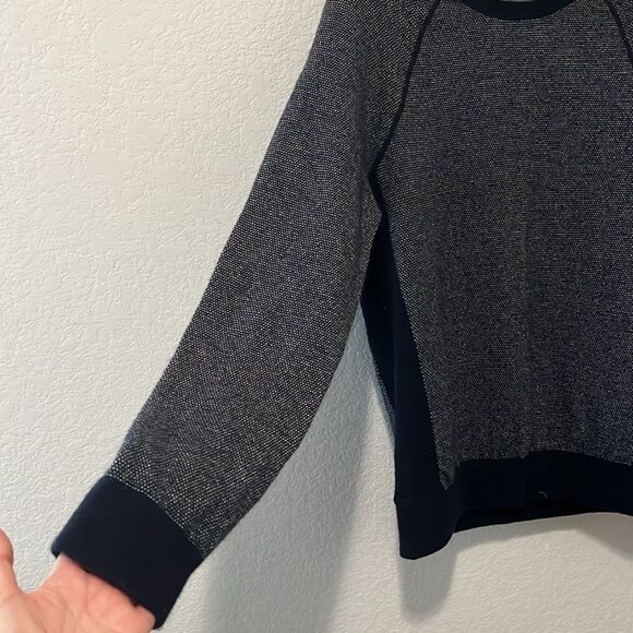 VINCE Men's Birdseye Raglan Wool/Cashmere Long-Sleeve Sweater, Size S - Picture 3 of 10